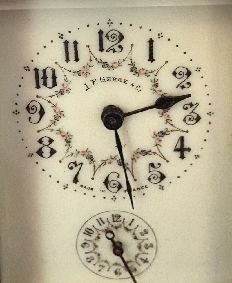 Antique Edwardian Quality Brass and Champleve Enamelled Carriage Clock - Image 7